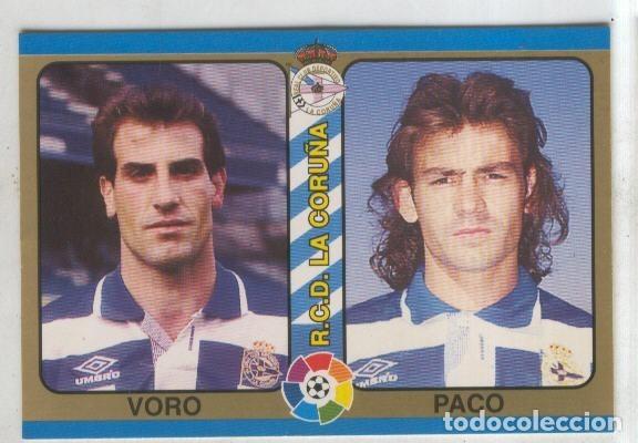 Collectionnisme sportif: Cromos: Futbol Total Liga 95: R.C.D.La Coru&ntilde;a numero 013: Voro y Paco - Varios