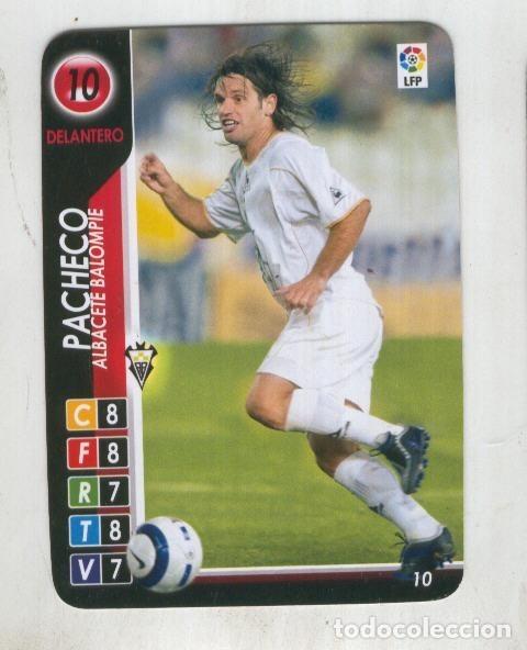 Collectionnisme sportif: Derby Total 2004-2005: Albacete balompie numero 10: Pacheco - Varios