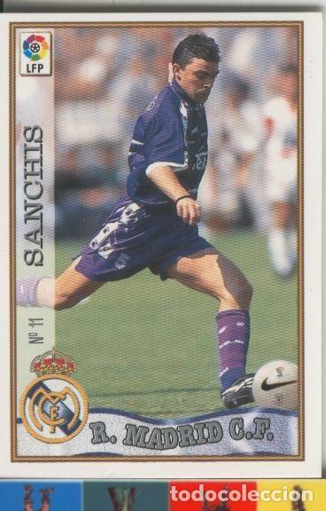 Colecionismo desportivo: Cromos: Las Fichas de la liga 97-98: Real Madrid numero 11: Sanchis - Varios