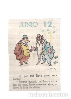 Coleccionismo deportivo: Cromo: album del buen humor de la firma Potax : 12 de junio, dibujo de Munta&ntilde;ola