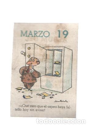 Coleccionismo deportivo: Cromo: album del buen humor de la firma Potax : 19 de marzo, dibujo de Munta&ntilde;ola