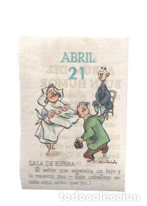 Coleccionismo deportivo: Cromo: album del buen humor de la firma Potax : 21 de abril, dibujo de Munta&ntilde;ola