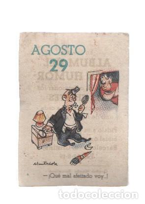 Coleccionismo deportivo: Cromo: album del buen humor de la firma Potax : 29 de agosto, dibujo de Munta&ntilde;ola