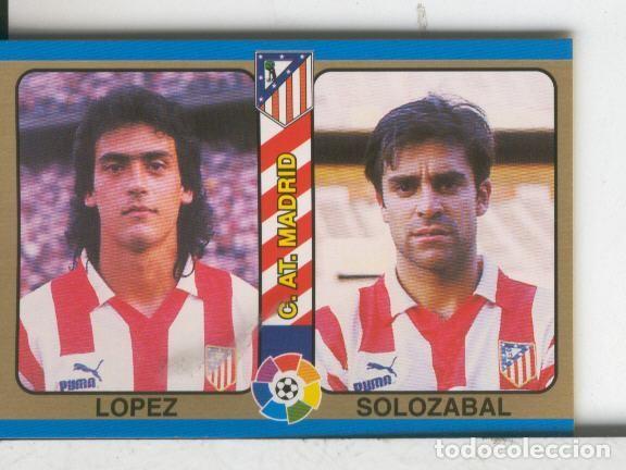 Collezionismo sportivo: Cromos: Futbol Total Liga 95: At.Madrid: Lopez y Solozabal - Varios