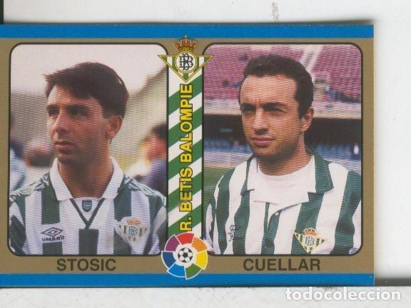 Coleccionismo deportivo: Cromos: Futbol Total Liga 95: Betis: Stosic y Cuellar - Varios