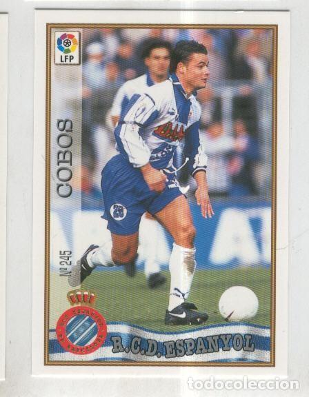 Sports collectibles: Cromo Liga 97/98: R.C.D.Espanyol numero 245: Cobos - Varios