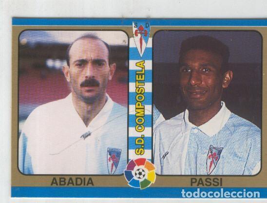 Colecionismo desportivo: Cromos: Futbol Total Liga 95: S.D.Compostela. numero 178: Abadia y Passi - Varios
