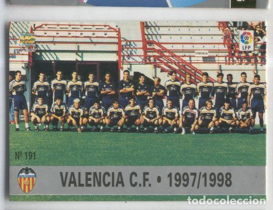 Sports collectibles: Cromo Liga 97/98: C.F.Valencia numero 191: Plantilla - Varios