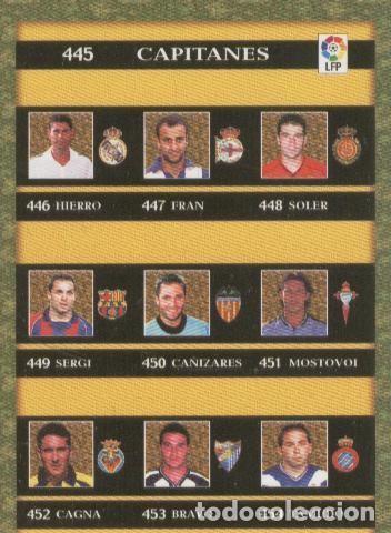 Sports collectibles: Cromos: Liga 2002: Capitanes - Varios
