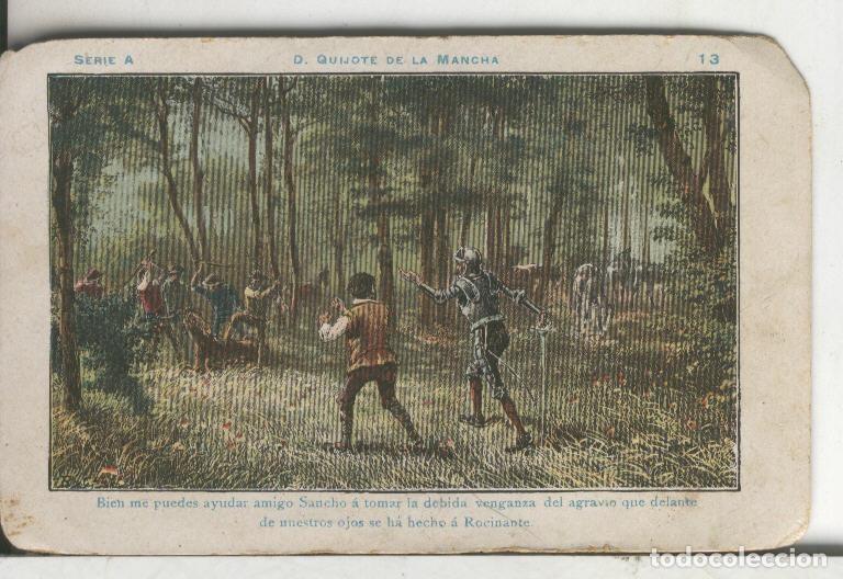 Colecionismo desportivo: Chocolate Amatller cromo Don Quijote numero 013 - Varios