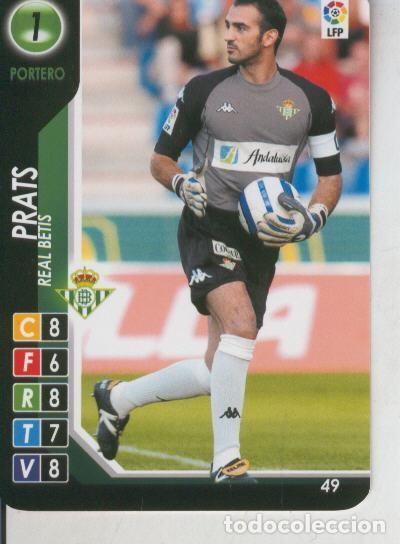 Coleccionismo deportivo: Cromo: Derby Total 2004-2005: Real Betis numero 01: Prats - Varios