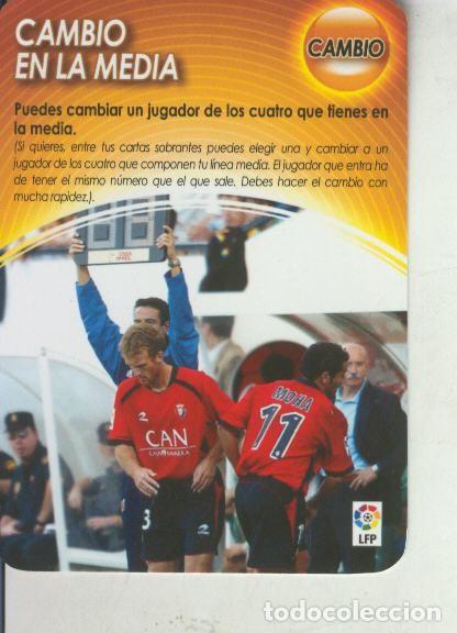 Coleccionismo deportivo: Cromo: Derby Total 2004-2005: Medio tiempo: Cambio en la media - Varios