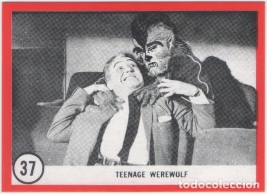 Sports collectibles: Cromo E01113: Album 3-Famous Monsters Series, Card n&ordm; 37. Teenage Werwolf - CAPTAIN CO.,