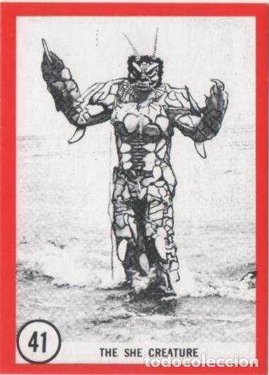 Colecionismo desportivo: Cromo E01117: Album 3-Famous Monsters Series, Card n&ordm; 41. The She Creature - CAPTAIN CO.,