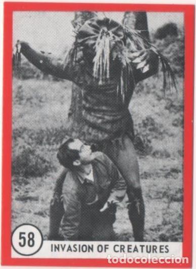 Colecionismo desportivo: Cromo E01134: Album 3-Famous Monsters Series, Card n&ordm; 58. Invasion of Creatures - CAPTAIN CO.,