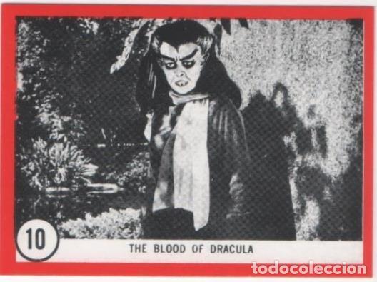 Colecionismo desportivo: Cromo E01086: Album 3-Famous Monsters Series, Card n&ordm; 10. The Blood of Dracula - CAPTAIN CO.,