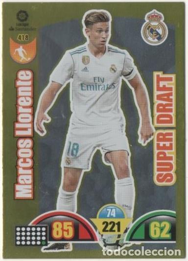 Sammelleidenschaft Sport: Cromo E00883: Album 2-Trading Car Game 2017-18, Marcos Llorente-SUPER DRAFT: Real Madrid. Medio - LF