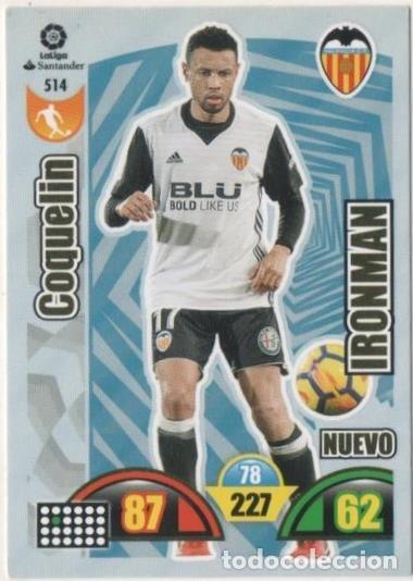 Collezionismo sportivo: Cromo E00954: Album 2-Trading Car Game 2017-18, Coquelin-IRONMAN. Valencia C.F. Medio - LFP