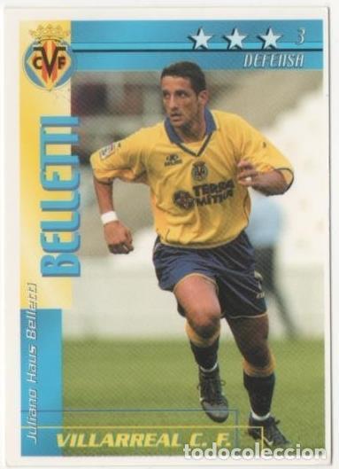 Coleccionismo deportivo: Cromo E00197: Fichas de la Liga 2003, Belletti: Villareal F. C. Defensa - LFP