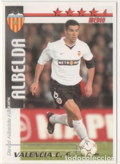 Collezionismo sportivo: Cromo E00166: Fichas de la Liga 2003, Albeda: Valencia F.C. Medio - LFP