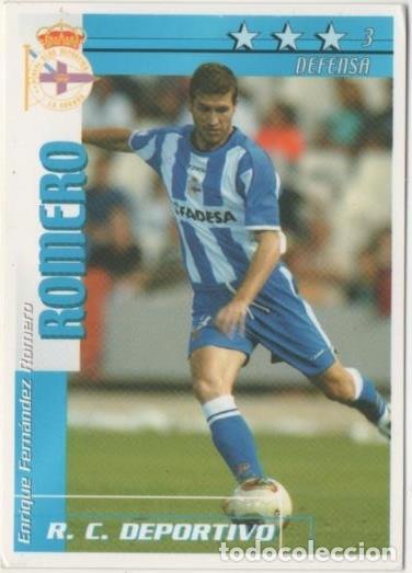 Coleccionismo deportivo: Cromo E00080: Fichas de la Liga 2003, Romero: R.C.D. La Coru&ntilde;a. Defensa - LFP