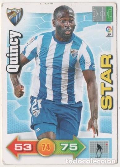 Coleccionismo deportivo: Cromo E00468: Album 2-Trading Car Game 2010-11, Quincy: Malaga C.F. Delantero - LFP