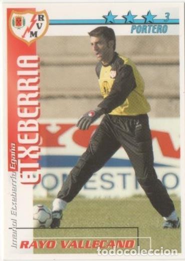 Colecionismo desportivo: Cromo E00309: Fichas de la Liga 2003, Etxeberria: Rayo Vallecano. Portero - LFP