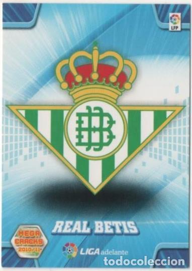 Colecionismo desportivo: Cromo E00423: Album 1-Mega Cracks 2010-11, Escudo Real Betis - LFP