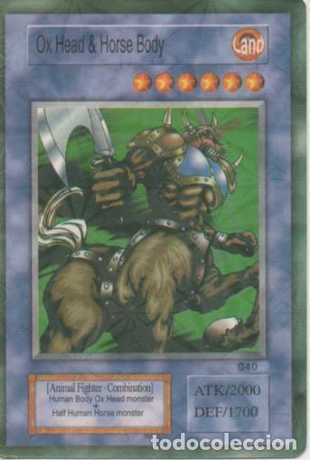 Sammelleidenschaft Sport: Cromo E001449: Trading Cards. Yu Gi Oh! Trading Card Game, Ox Head & Horse Body - NULL