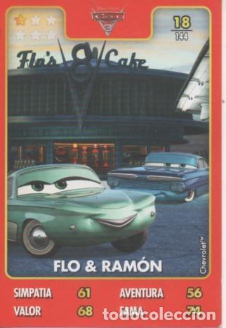 Colecionismo desportivo: Cromo E001393: Trading Cards. Disney. Pixar. Cars n&ordm; 18, Flo & Ram&oacute;n - Disney-Pixar