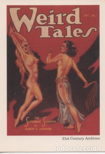 Collectionnisme sportif: Cromo E002007: Trading Cards. Weird Tales n&ordm; 7. The Sliyhering Shadow - Margaret Brundage