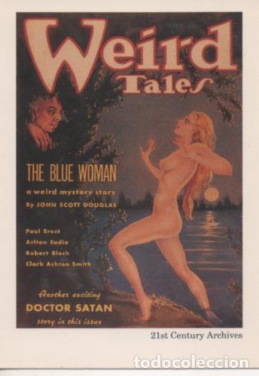 Colecionismo desportivo: Cromo E002028: Trading Cards. Weird Tales n&ordm; 28, The Blue Woman - Margaret Brundage