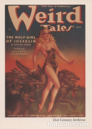 Colecionismo desportivo: Cromo E002053: Trading Cards. Weird Tales n&ordm; 53, The Wolf-Girl of Josselin - Margaret Brundage