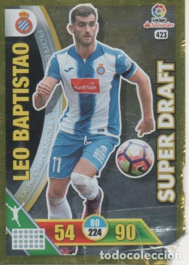 Colecionismo desportivo: Cromo E002799: Trade Card Game Adrenalyn. Liga 2016-17, Super Draft. Leo Baptistao. R.C.D. Espanyol