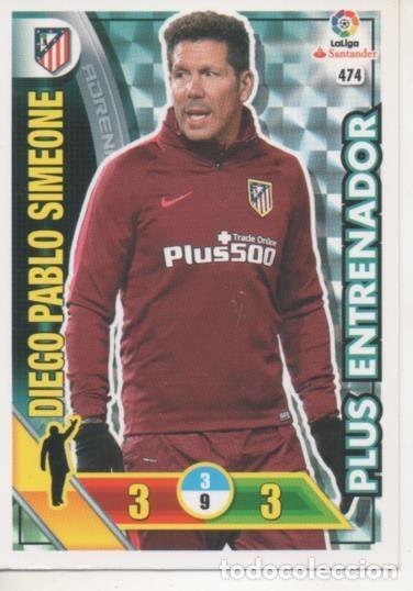 Colecionismo desportivo: Cromo E002823: Trade Card Game Adrenalyn. Liga 2016-17, Plus Entrenador. Diego Pablo Simeone. C.A. d