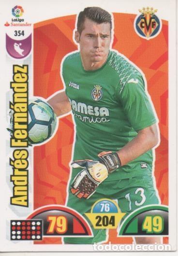 Colecionismo desportivo: Cromo E002968: Trade Card Game Adrenalyn. Liga 2017-18, Andr&eacute;s Fern&aacute;ndez. Villareal C.F. - LFP
