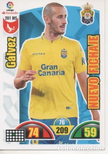 Collezionismo sportivo: Cromo E002916: Trade Card Game Adrenalyn. Liga 2017-18, Nuevo Fichaje. G&aacute;lvez. U.D. Las Palmas - LF