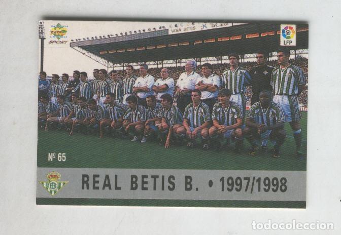 Coleccionismo deportivo: Cromo Liga 97/98: Betis numero 65: Plantilla - Varios