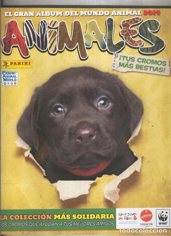 Colecionismo desportivo: Album de Cromos: Animales 2014 (album vacio, papel acartonado por humedad) - Varios
