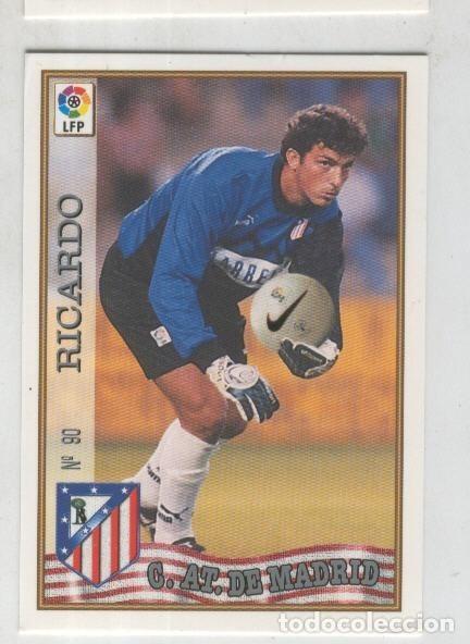 Sports collectibles: Cromo Liga 97/98: C.At.de Madrid numero 090: Ricardo - Varios