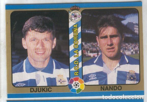 Collezionismo sportivo: Cromos: Futbol Total Liga 95: R.C.D.La Coru&ntilde;a numero 012: Djukic y Nando - Varios
