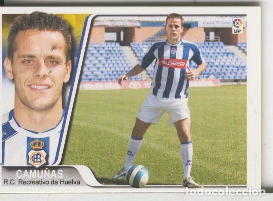 Colecionismo desportivo: Cromos: Liga 2007-2008: Recretativo Huelva numero 140: Camu&ntilde;as - Varios