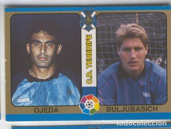 Colecionismo desportivo: Cromos: Futbol Total Liga 95: C.D.Tenerife numero 082: Ojeda y Buljubasich - Varios