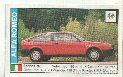 Coleccionismo deportivo: CROMO numero 001: Alfa Romeo Sprint 1.7.Q - Varios
