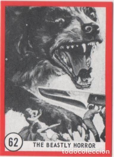 Collezionismo sportivo: Cromo E01138: Album 3-Famous Monsters Series, Card n&ordm; 62. The Beastly Horror - CAPTAIN CO.,