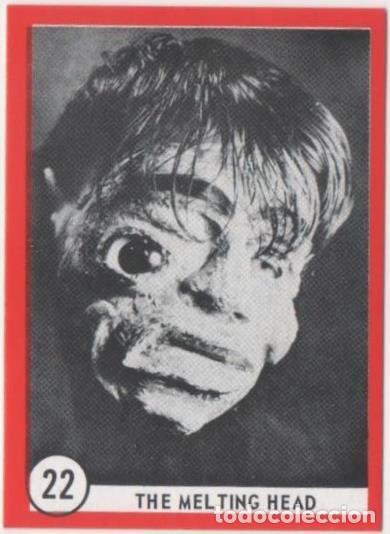 Collezionismo sportivo: Cromo E01098: Album 3-Famous Monsters Series, Card n&ordm; 22. The Melting Head - CAPTAIN CO.,