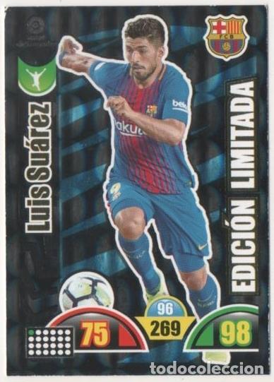Collezionismo sportivo: Cromo E00907: Album 2-Trading Car Game 2017-18, Luis Su&aacute;rez-SUPER CRACK: F.C. Barcelona. Delantero -