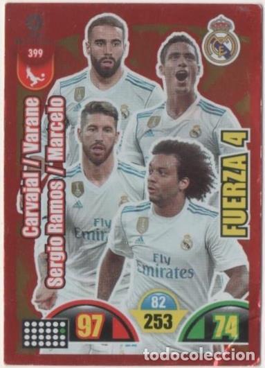 Collezionismo sportivo: Cromo E00870: Album 2-Trading Car Game 2017-18, Carvajal-Varane-Sergio Ramos-Marcelo-FUERZA 4: Real