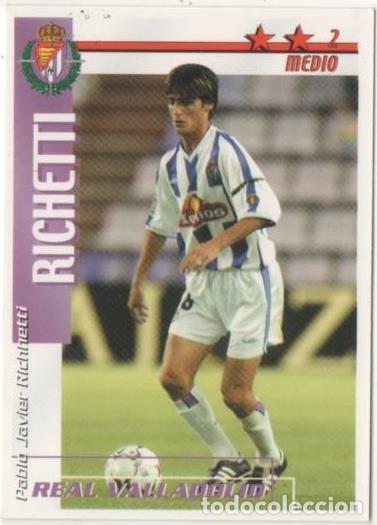 Colecionismo desportivo: Cromo E00179: Fichas de la Liga 2003, Richetti: Real Valladolid. Medio - LFP