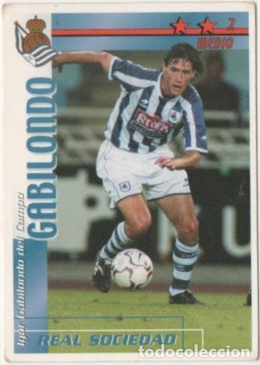 Coleccionismo deportivo: Cromo E00149: Fichas de la Liga 2003, Gabilondo: Real Sociedad. Medio - LFP